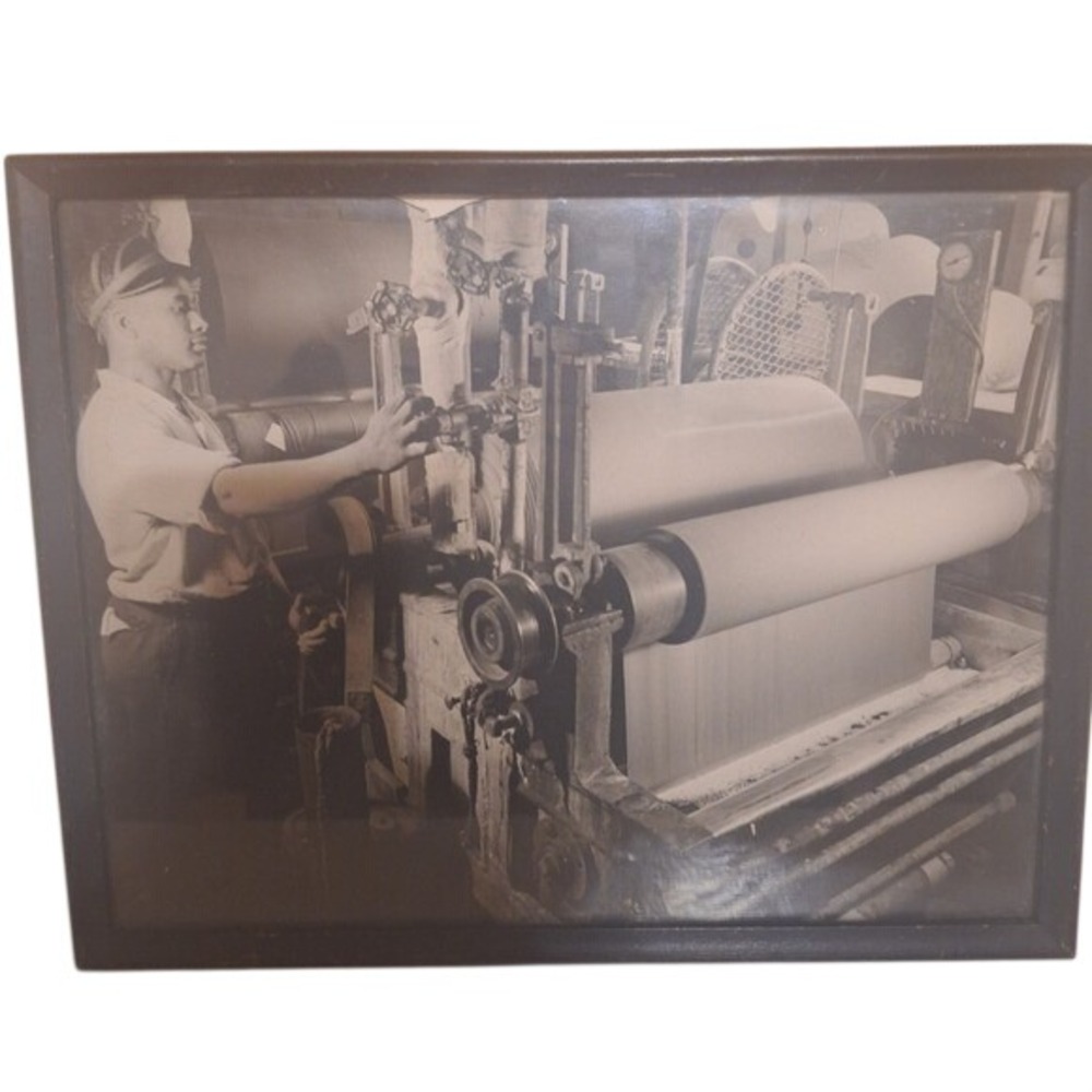Vintage Framed Photograph Torkel Korling‎ 8 17 42 Till Dyeing Industry
